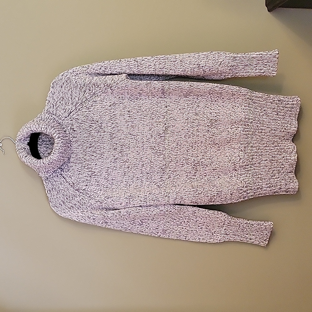 TRF Knitwear Sweater Thick Knit Gray Heather Long Sleeve Ribbed EUC Size L